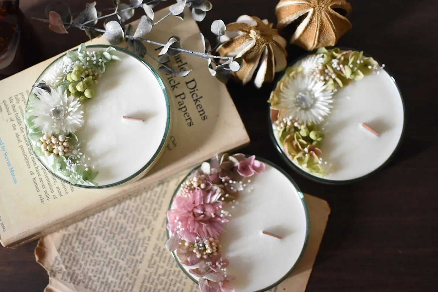 ボタニカルキャンドル作り 大阪 本格キャンドルスクールで5種から選べるボタニカルキャンドル 心斎橋駅徒歩5分 アソビュー