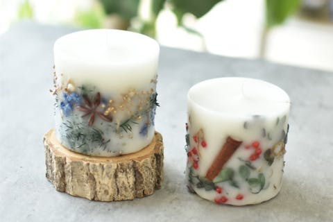 【大阪・心斎橋・キャンドル作り】ボリューム満点で可愛い！本格キャンドルスクールで選べるボタニカルキャンドル作り♪期間限定ソイキャンドルボタニカルも♡