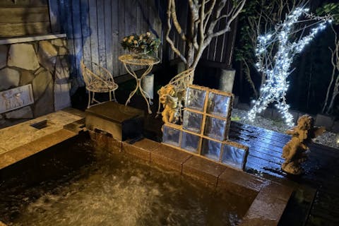 【那須高原・お二人だけの貸切温泉】コースディナー付２０時までデイユース・タオル浴衣付き