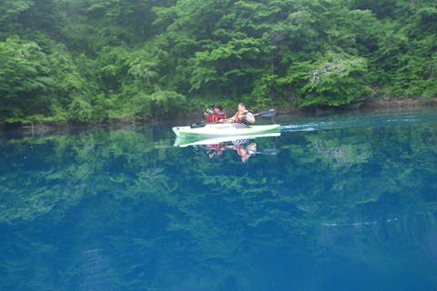 群馬・奥四万湖・カヌー（150分・四万温泉のそば）