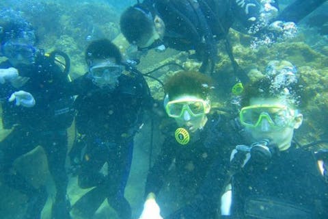 【沖縄県・北谷町・体験ダイビング】美しい熱帯魚の世界にうっとり！砂辺2ダイブ★お魚餌付け無料！