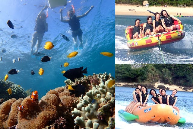 【沖縄・シュノーケリング】シュノーケリング＆マリンスポーツ2種