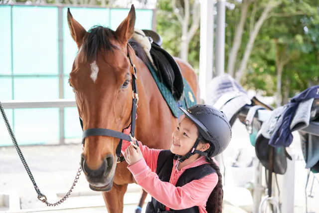 【埼玉・乗馬】小中学生のジュニア向け！乗馬体験コース！★ドリンク付き