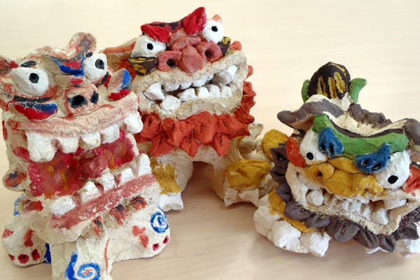 沖縄・恩納村・シーサー作り】本格しっくいシーサー手作り体験☆3 名様