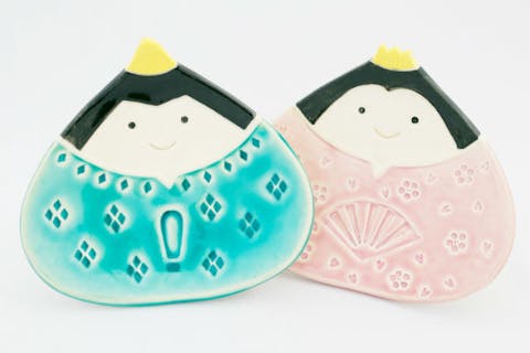 【大阪・上新庄・陶芸体験】お子さまの健やかな成長を願って。おひな皿づくり（男雛・女雛・各1枚）