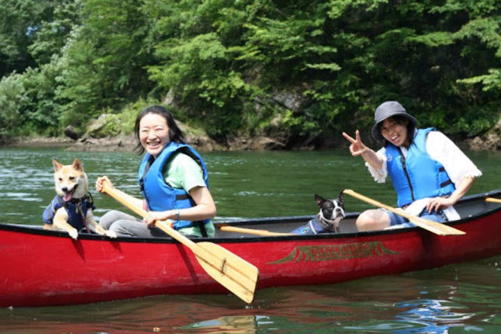 栃木 日光 カヤック 写真サービス付き 中型 大型犬ok タンデムカヤック カナディアンカヌー アソビュー