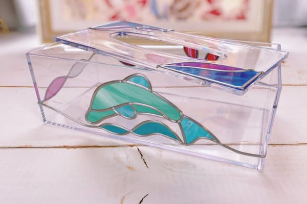 グラスアート 景色 未来都市の夜景』 ステンドグラスアート風イラスト いつもいいね