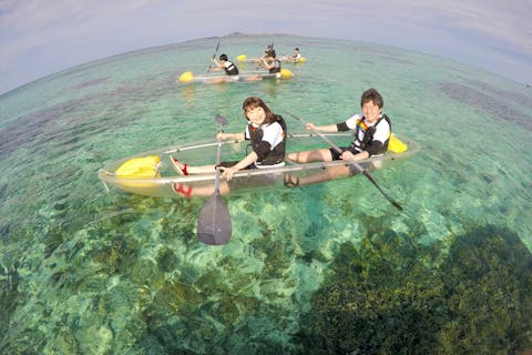 【沖縄北部・シーカヤック】海の中をいつでも覗ける！クリアカヤックに乗ろう