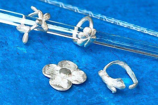 難波・シルバーアクセサリー】銀粘土で作るシルバーリング＆ペンダント