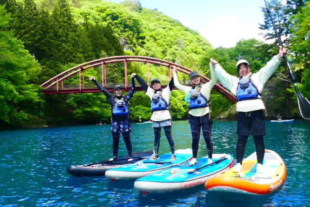 【四万湖・SUP・1日】時間をかけて四万ブルーを堪能できる1日SUPツアー