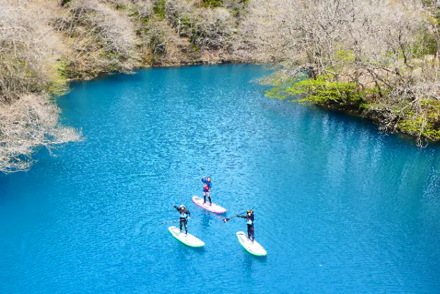 【四万湖・SUP・半日】リピーター続出！四万湖を気軽に満喫できる半日SUPツアー