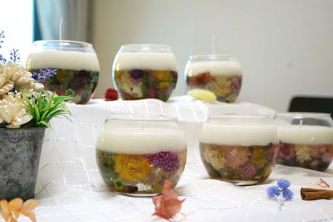 【埼玉・川越・キャンドル作り】植物と香りを合わせて、癒しのボタニカルキャンドル作り