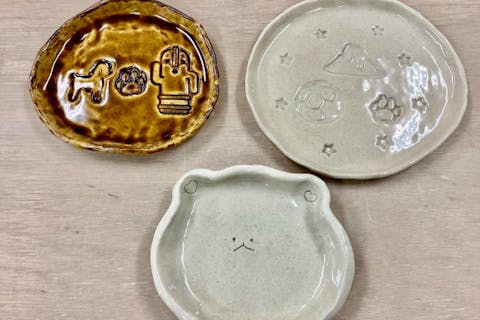 【山梨・河口湖・陶芸・手びねり】手びねりお手軽皿コース！お子さまおすすめ！