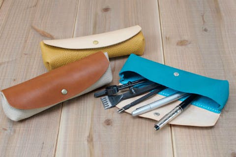 【京都・レザークラフト】レザーで作るペンケース！収納力＆使いやすさがピカイチ！