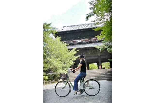 京都】京の楽チャリ 電動アシスト自転車 緑色