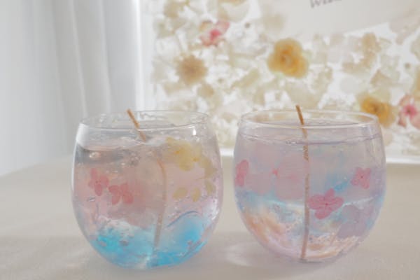 東京・品川・手作りキャンドル】花と宝石。あじさいジェルキャンドル