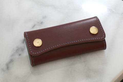 【滋賀・レザークラフト・キーケース】かさばるカギをまとめて持ち歩ける！(1日1組限定）