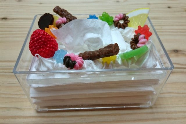 【岐阜・食品サンプル体験】ポケットティッシュが美味しそう！デコケーキみたいなケース製作