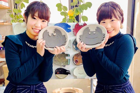 【東大阪・陶芸体験】120分・2枚・海の生き物皿コース