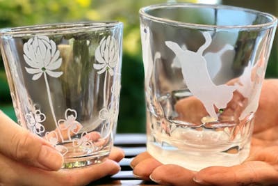 サンドブラスト用色被せガラスセット 12個入り＆おまけビアタン 大阪福島・サンドブラスト】2時間で本格グラス彫刻体験！当日お