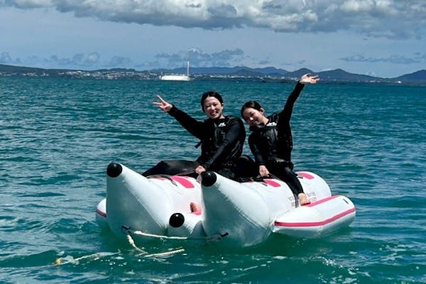 沖縄・ マリンスポーツ】フライボード、ウェイク、水上バイク、遊具4種