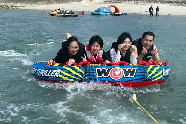 沖縄・マリンスポーツ】フライボード、ウェイク、水上バイク、遊具4種