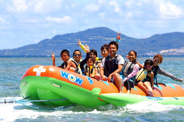【沖縄・恩納村・水上バイク】3歳から参加OK！水上バイク&ドラゴンボート