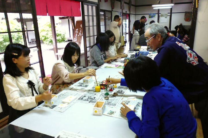 熊本 伝統工芸体験 日本遺産 人吉球磨の郷土工芸品をつくろう 花手箱 絵付け体験 アソビュー