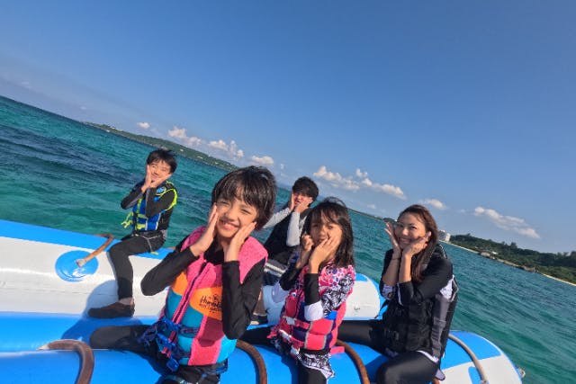 【沖縄・名護市・今帰仁村・古宇利島】 叫ばずにはいられない！仲間と共に全力で楽しむマリンレジャー♪『絶叫系3点セット団体様プラン』