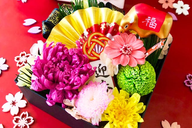 【神奈川・瀬谷・プリザーブドフラワー】お花で作る華やかな重箱！お正月お重箱1個