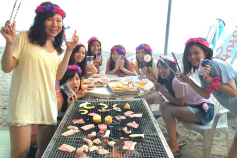 【福井・三国・サーフィン】BBQ付き！海の家「浜茶屋」でサーフィンレッスン