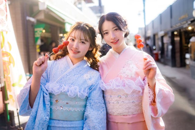 【東京・浅草・学割】★女性限定★学割プラン！お得なアレンジヘアセット付き！！大人気レトロモダンまで好きな着物が選べる♪