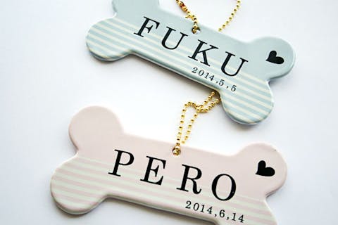 【三重・四日市・ポーセラーツ】ワンちゃんにもこだわりを。ボーン型ペットプレート