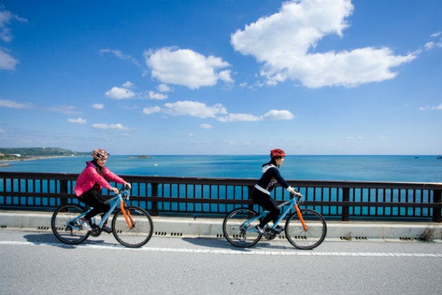【沖縄・うるま市・レンタサイクル】自転車で離島めぐり！