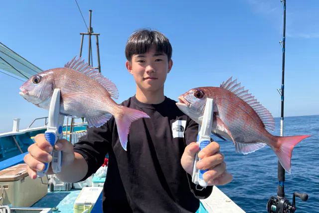 【千葉・勝浦・八幡丸】海老で鯛を釣る！船釣り体験！初心者歓迎！乗合プラン