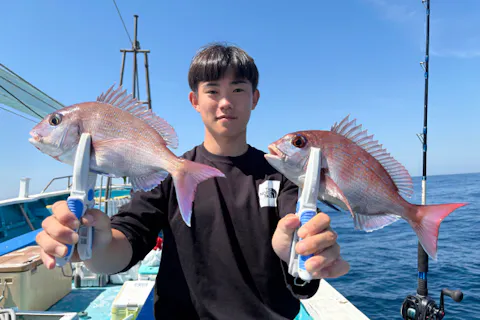 【千葉・勝浦・八幡丸】海老で鯛を釣る！船釣り体験！初心者歓迎！乗合プラン