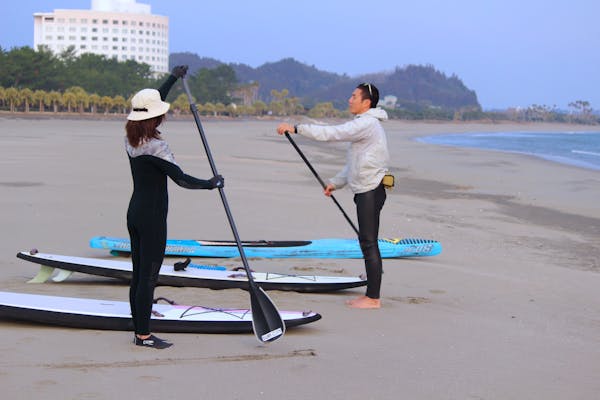 アメージングタイランド・グランドセール 宮崎・青島・SUP】海まで10秒「SUP（スタンドアップパドル）体験 サーフィン・ボディボード