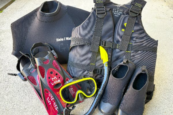 シュノーケリングセット器材レンタル】4点セットがお得！青の洞窟も