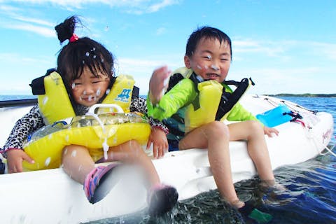 【沖縄・本部町・シュノーケリング】1組限定の貸切ファミリーツアー！シーカヤックも楽しめます！