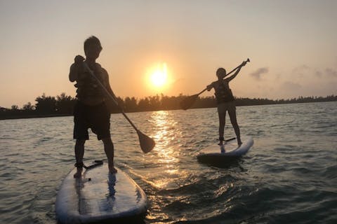 【宮古島・SUP体験】年内最終セール！《初心者・当日予約歓迎》1人～ファミリーも対応！サンセットビューで出会う新しい宮古島の海