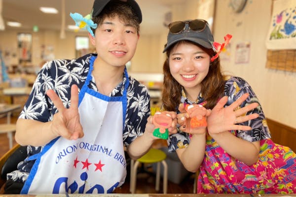 沖縄・シーサー作り】絵付け体験！全席オーシャンビュー美ら海水族館