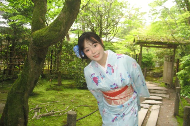 【京都・東山・着物・浴衣レンタル】女性限定スタンダードプラン・帯飾りレンタル無料特典付！