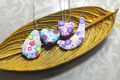 神奈川・横浜市・クレイアート】ポリマークレイで作ろう！ハートの