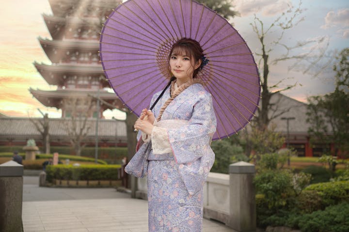 東京 銀座 着物レンタル 銀座駅徒歩3分 ヘアセット付き イベントや街歩きに 本格着物一式レンタル 着付けプラン アソビュー