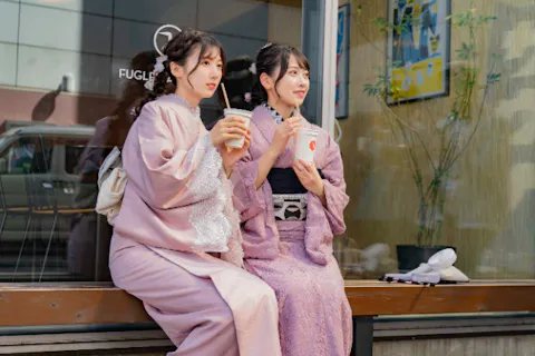 【東京・銀座・着物レンタル】大人気レトロプレミアム★ヘアセット付き！アンティーク着物をエレガントに♡