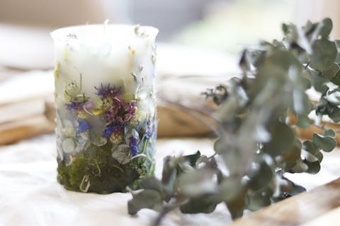 神奈川 川崎市 キャンドル作り アロマの香りと お花に癒やされる ボタニカルキャンドル アソビュー