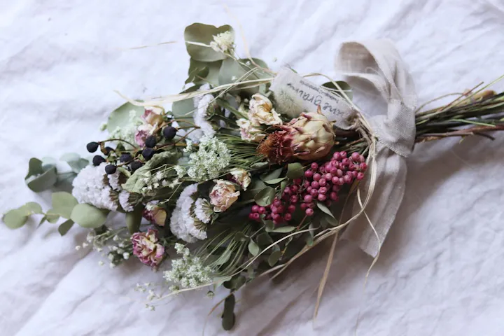 神奈川 川崎市 フラワーアレンジメント お花で飾るインテリア ドライフラワースワッグ アソビュー