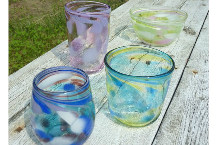 仙台 ガラス細工 吹きガラス体験 色からイロイロ混ぜて コップやお皿を作ろう アソビュー