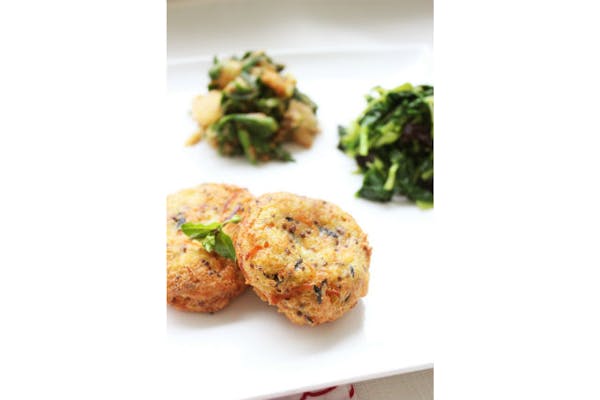 Baked tuna & spinach patties