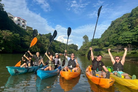 【沖縄・嘉手納・カヤック】漁港発！海の入口から漕ぎ出す比謝川マングローブカヤック 4名以上でお得・2歳～参加OK